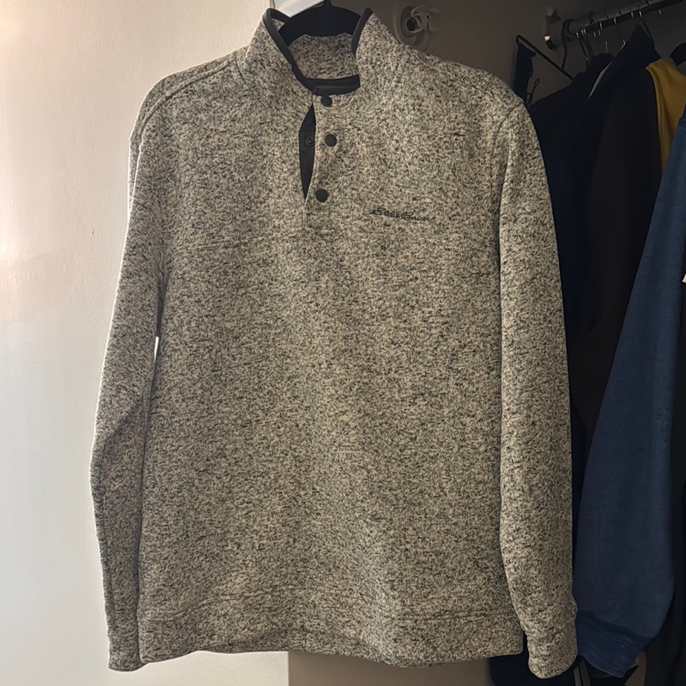 Eddie Bauer Heathered Gray Pullover Jacket